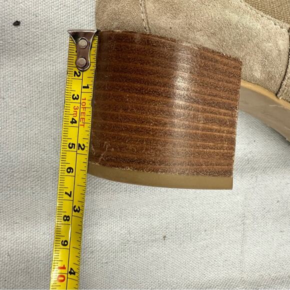 Everlane The Heel Boot block heel ankle bootie in taupe suede size 9.5 - Picture 11 of 14